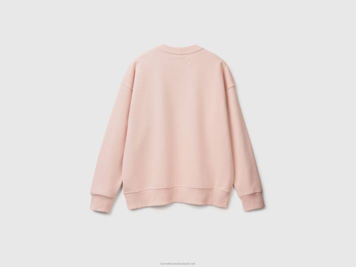 Heren Benetton Trui van 100% katoen zacht roze 4R621333