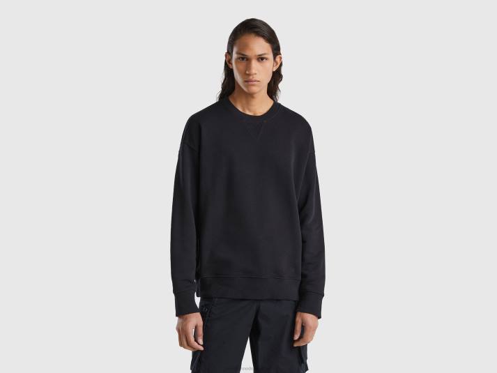 Heren Benetton Trui van 100% katoen zwart 4R621335