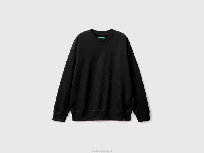 Heren Benetton Trui van 100% katoen zwart 4R621335