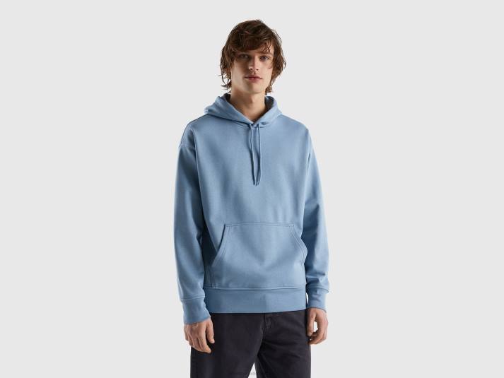 Heren Benetton hoodie met print luchtmacht blauw 4R621315