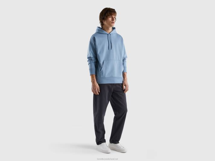 Heren Benetton hoodie met print luchtmacht blauw 4R621315