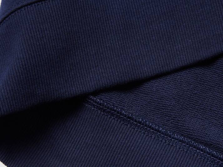 Heren Benetton hoodie met rits van katoen donkerblauw 4R621332