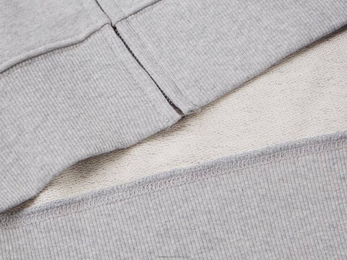 Heren Benetton hoodie met rits van katoen lichtgrijs 4R621330