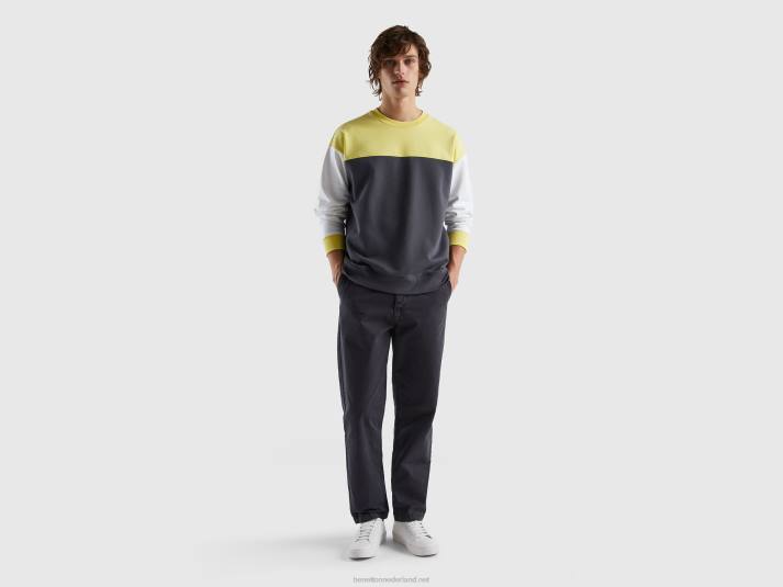 Heren Benetton sweatshirt met kleurvlakken veelkleurig 4R624503