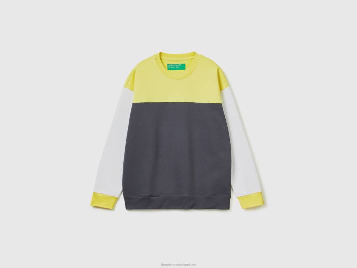Heren Benetton sweatshirt met kleurvlakken veelkleurig 4R624503