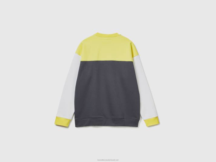 Heren Benetton sweatshirt met kleurvlakken veelkleurig 4R624503