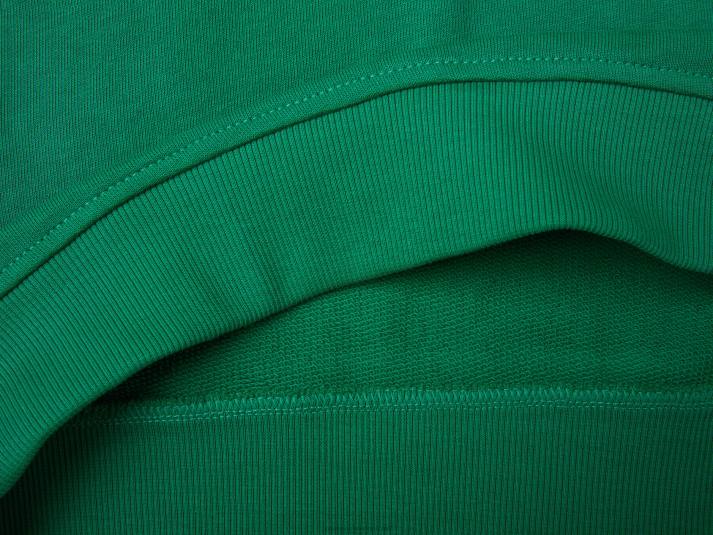Heren Benetton sweatshirt met ronde hals en logoprint donkergroen 4R621314