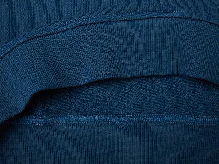 Heren Benetton sweatshirt met ronde hals en logoprint luchtmacht blauw 4R621323