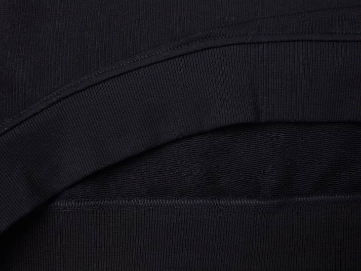 Heren Benetton sweatshirt met ronde hals en logoprint zwart 4R624519