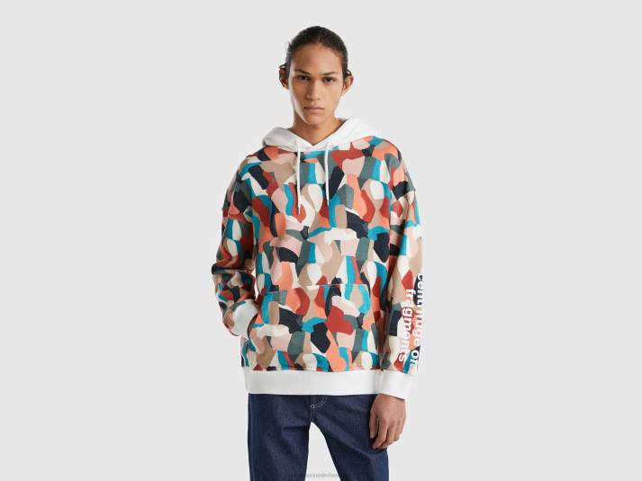Heren Benetton warme veelkleurige hoodie veelkleurig 4R624520