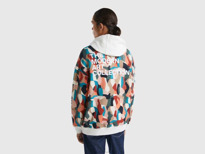 Heren Benetton warme veelkleurige hoodie veelkleurig 4R624520