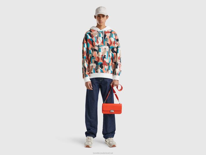 Heren Benetton warme veelkleurige hoodie veelkleurig 4R624520