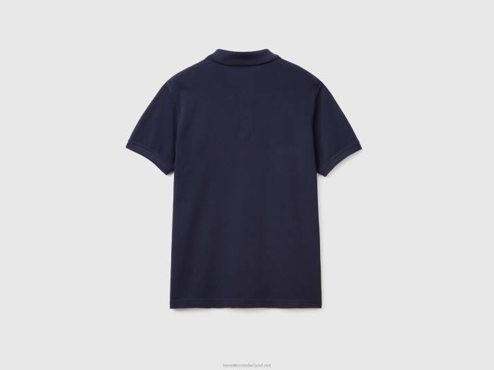 Heren Benetton donkerblauwe regular fit polo donkerblauw 4R621413