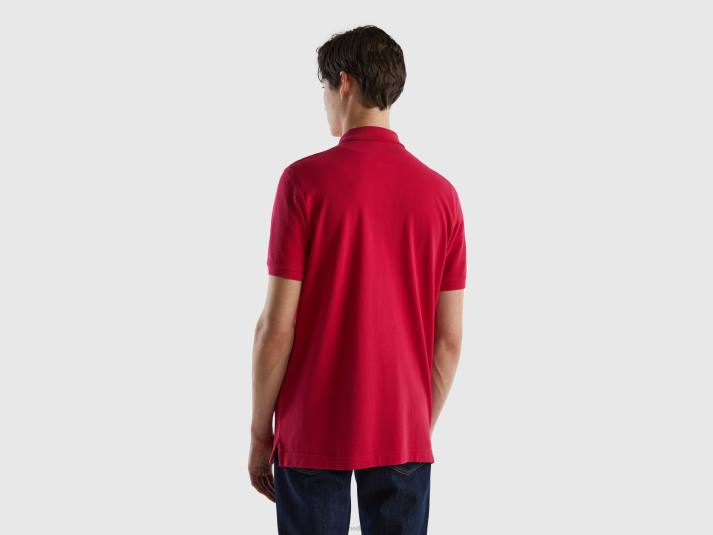 Heren Benetton fuchsia regular fit polo fuchsia 4R621393
