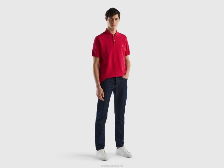 Heren Benetton fuchsia regular fit polo fuchsia 4R621393