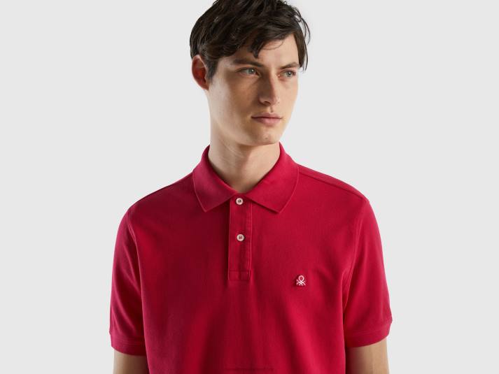 Heren Benetton fuchsia regular fit polo fuchsia 4R621393