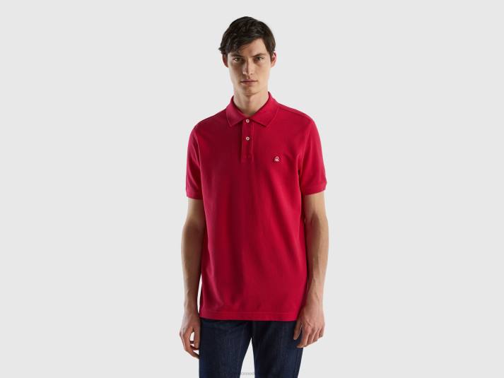 Heren Benetton fuchsia regular fit polo fuchsia 4R624571