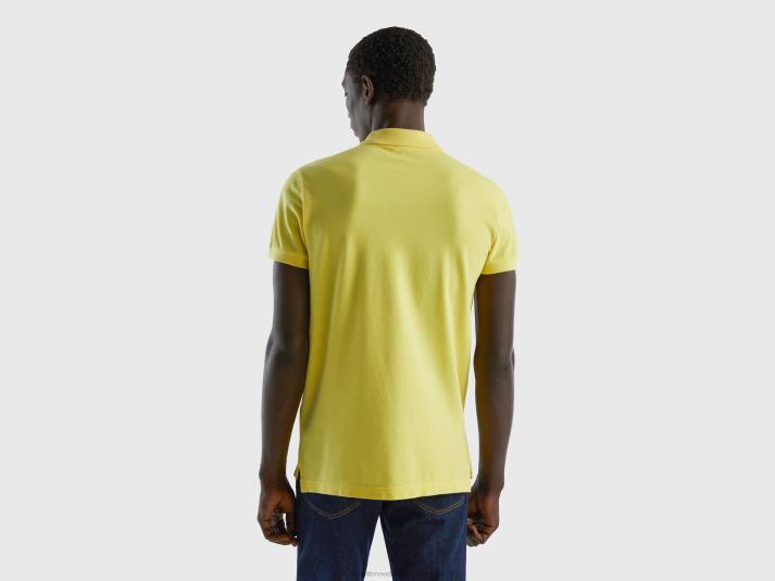 Heren Benetton gele slim fit polo geel 4R621391