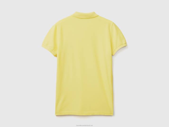 Heren Benetton gele slim fit polo geel 4R621391