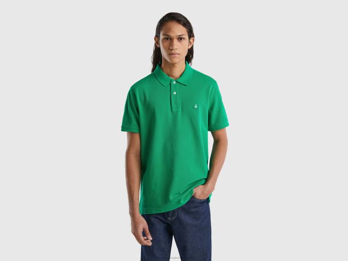 Heren Benetton groene regular fit polo groente 4R621409