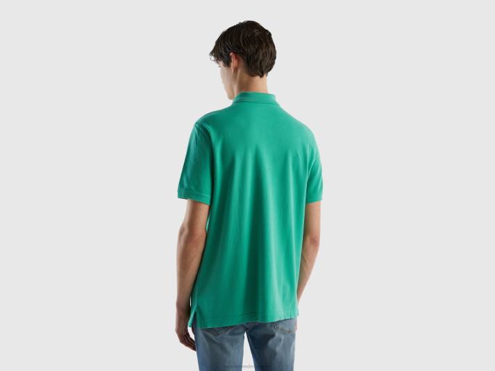 Heren Benetton groene regular fit polo groente 4R624592