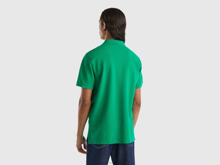Heren Benetton groene regular fit polo groente 4R624602