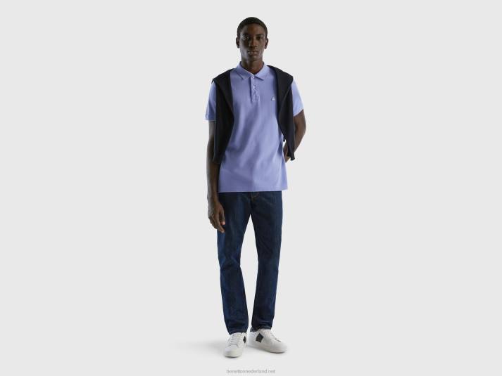 Heren Benetton maagdenpalm violet regular fit polo maagdenpalm 4R624593