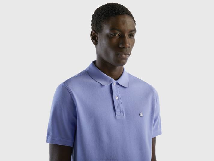 Heren Benetton maagdenpalm violet regular fit polo maagdenpalm 4R624593