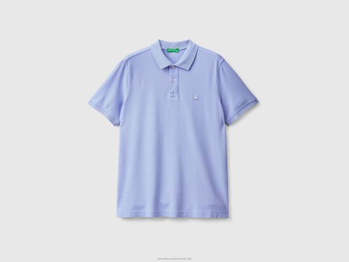 Heren Benetton maagdenpalm violet regular fit polo maagdenpalm 4R624593