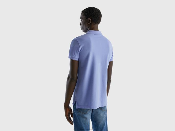 Heren Benetton maagdenpalm violet slim fit polo maagdenpalm 4R621381