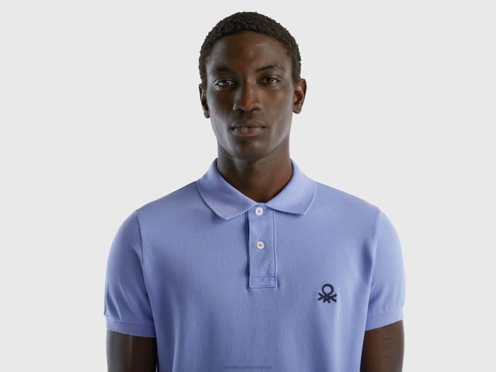 Heren Benetton maagdenpalm violet slim fit polo maagdenpalm 4R621381