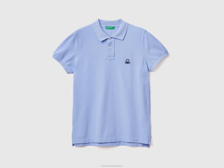 Heren Benetton maagdenpalm violet slim fit polo maagdenpalm 4R621381