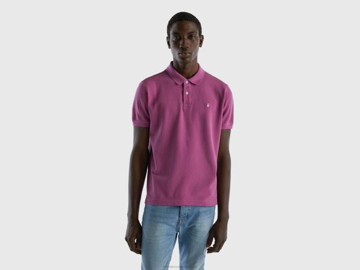 Heren Benetton paarse regular fit polo paars 4R621400