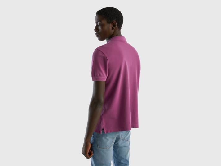 Heren Benetton paarse regular fit polo paars 4R621400