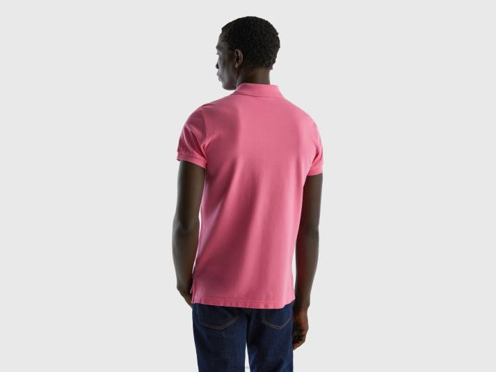 Heren Benetton roze slim fit polo roze 4R621386