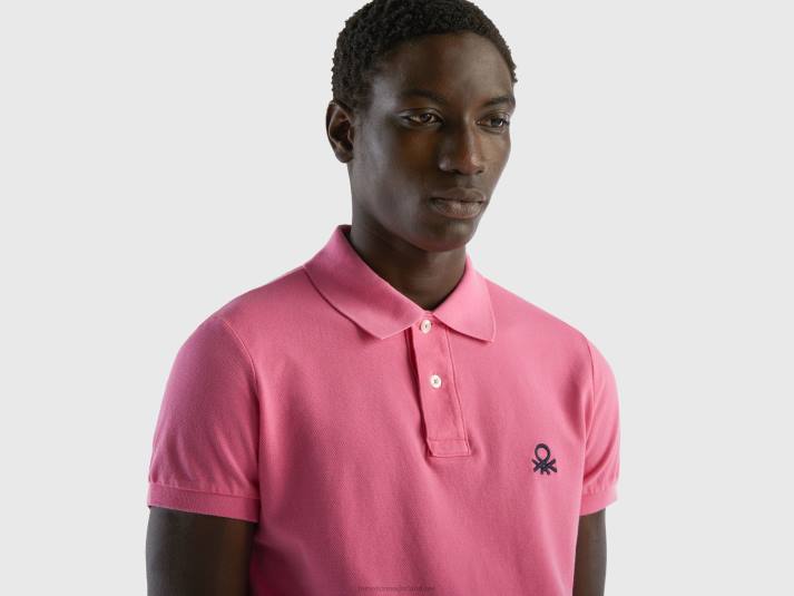 Heren Benetton roze slim fit polo roze 4R621386
