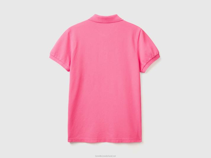 Heren Benetton roze slim fit polo roze 4R624570