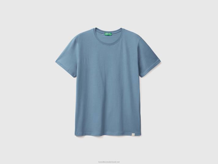 Heren Benetton blauw t-shirt van de luchtmacht luchtmacht blauw 4R624442