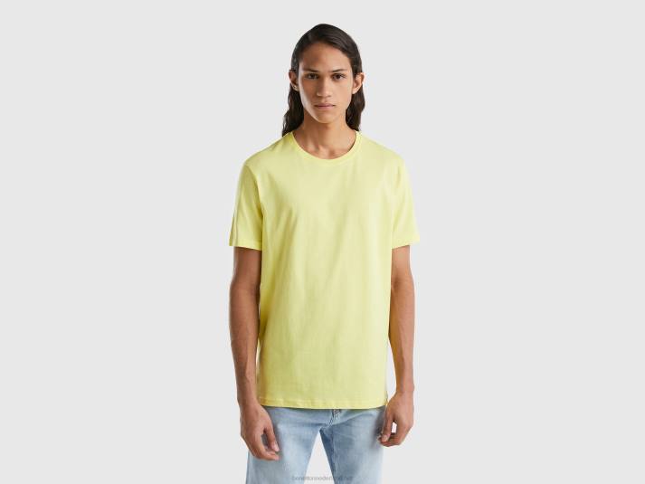 Heren Benetton citroengeel t-shirt geel 4R624491