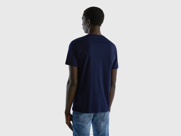 Heren Benetton donkerblauw t-shirt donkerblauw 4R621281