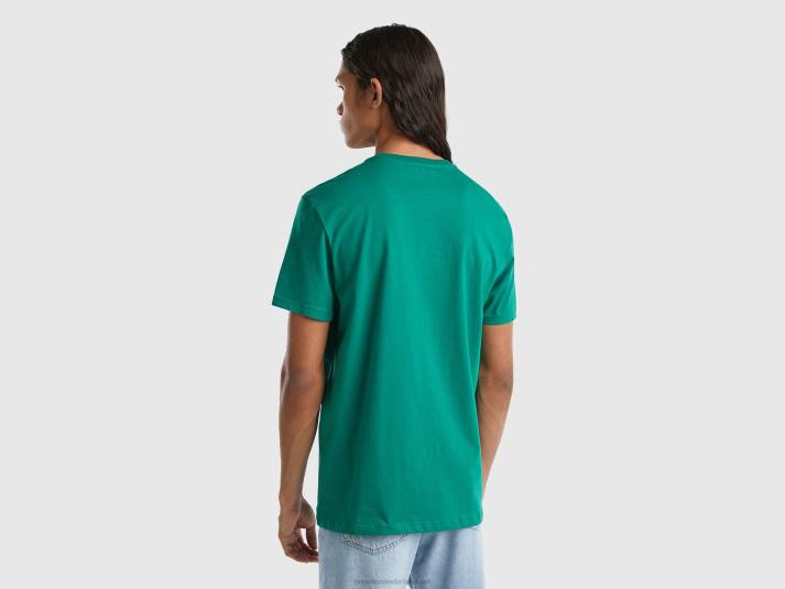 Heren Benetton donkergroen t shirt donkergroen 4R621270