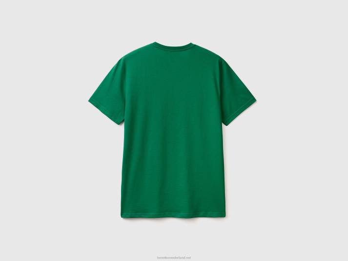 Heren Benetton donkergroen t shirt donkergroen 4R621270