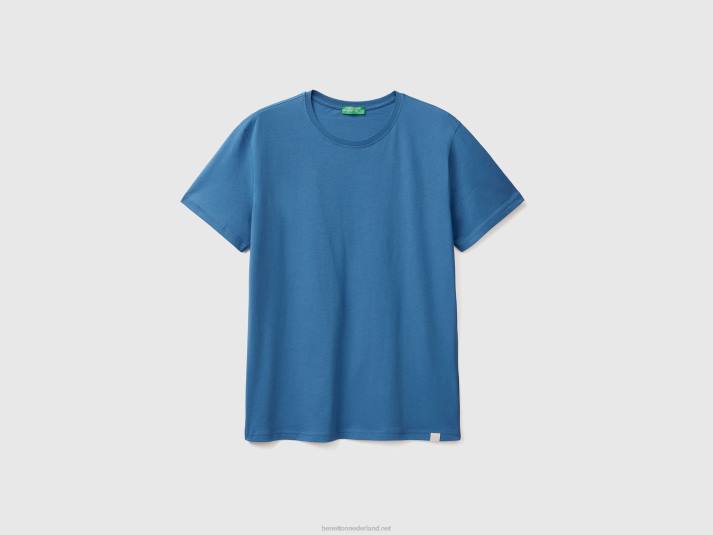 Heren Benetton lichtblauw t-shirt lichtblauw 4R621203