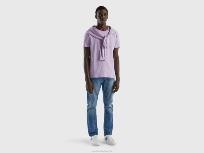 Heren Benetton lila t-shirt lila 4R621243