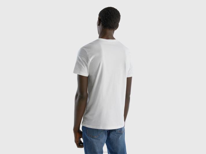 Heren Benetton wit T-shirt wit 4R621298