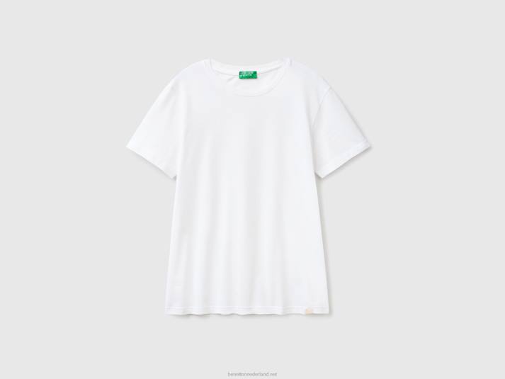 Heren Benetton wit T-shirt wit 4R621298