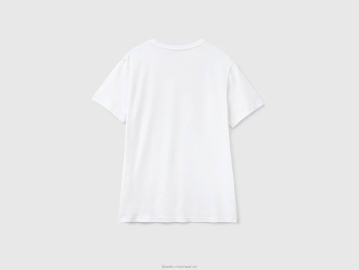 Heren Benetton wit T-shirt wit 4R621298