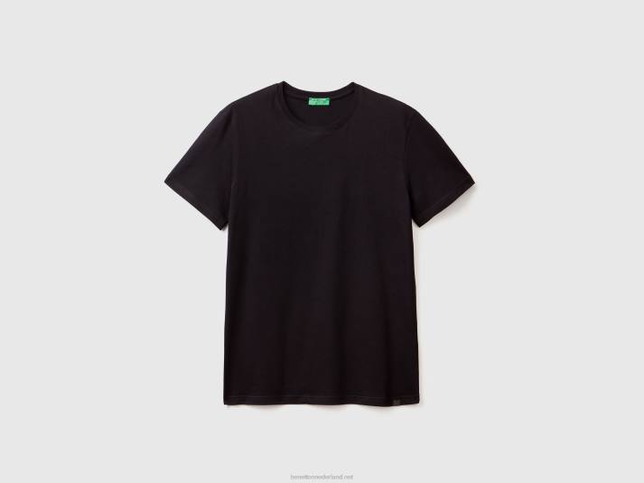 Heren Benetton zwart T-shirt zwart 4R621286