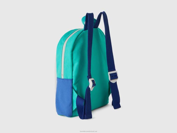 kinderen Benetton rugzak van katoenmix met print veelkleurig 4R622405