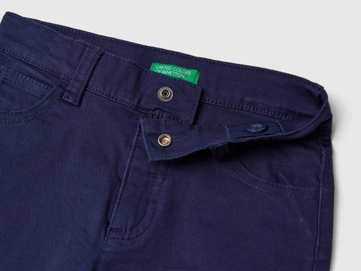 kinderen Benetton 5-pocket slim fit broek donkerblauw 4R622382